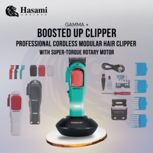 Gamma+ Boosted Up Clipper – Professional Cordless Modular Hair with Super-Torque Rotary Motor