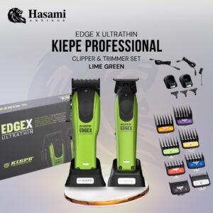 Kiepe - Professional Edge X Ultrathin Clipper & Trimmer Set - Lime Green