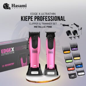 Kiepe - Professional Edge X Ultrathin Clipper & Trimmer Set - Metallic Pink