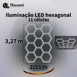 Iluminação LED Hexagonal 11 células