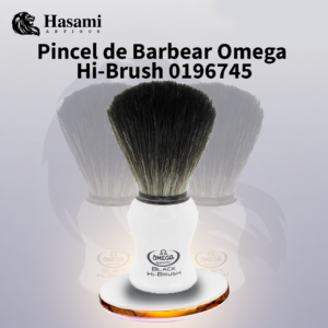 Pincel de Barbear Omega Black Hi-Brush 0196745 – Cabo Branco